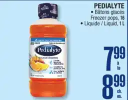Jean Coutu PEDIALYTE •Freezer pops, 16 • Liquid offer
