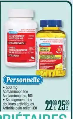 Jean Coutu PERSONNELLE Acetaminophen, Arthritis pain relief offer