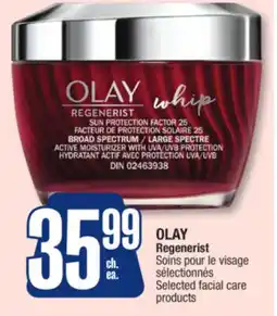 Jean Coutu OLAY Regenerist Selected facial care products offer