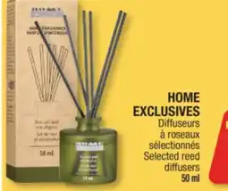 Jean Coutu HOME EXCLUSIVES Selected reed diffusers offer