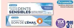 Jean Coutu Personnelle Selected toothpastes offer