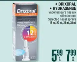 Jean Coutu DRIXORAL, HYDRASENSE Selected nasal sprays offer