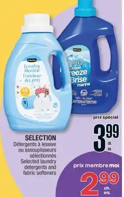 Jean Coutu SELECTION Selected laundry detergents and fabric softeners offer