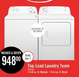 The Brick Inglis 4.0 Cu. Ft. Top-Load Washer and 6.5 Cu. Ft. Electric Dryer White offer