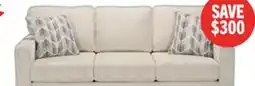 The Brick Made in Canada Lennox 83 Chenille Fabric Sofa with Reversible Cushions and Accent Pillows - Grey offer