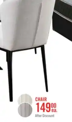 The Brick Zoe Dining Chair with Polyester Fabric & Channeled Tufting, Metal - Ivory offer