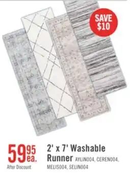 The Brick Melis Grey Washable Runner Area Rug - 2 x 7 offer