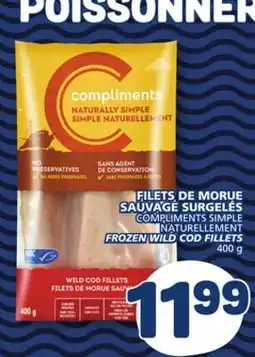 Marché Bonichoix COMPLIMENTS SIMPLE NATURELLEMENT FROZEN WILD COD FILLETS offer