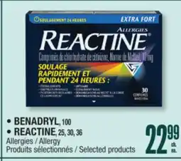 Jean Coutu BENADRYL, REACTINE Allergy Selected products offer