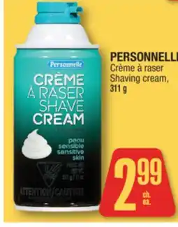 Jean Coutu PERSONNELLE Shaving cream offer