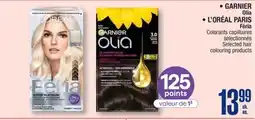 Jean Coutu GARNIER Olia, L'ORÉAL PARIS Féria Selected hair colouring products offer
