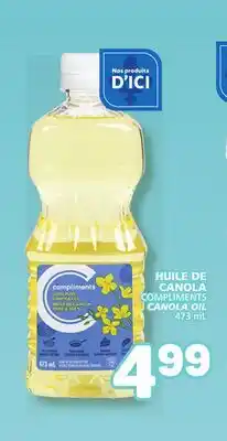 Marché Bonichoix COMPLIMENTS CANOLA OIL offer