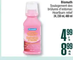 Jean Coutu Bismuth Heartburn relief offer