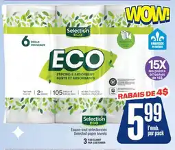Jean Coutu SELECTION ECO Selected paper towels offer