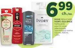 Proxim DOVE MEN+CARE, IVORY, OLD SPICE Selected body washes offer