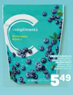Marché Bonichoix COMPLIMENTS OR BELOW ZERO FROZEN FRUITS offer