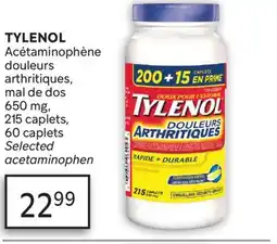 Brunet TYLENOL Acétaminophène douleurs arthritiques, mal de dos 650mg offer