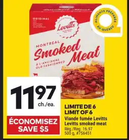 Giant Tiger Levitts smoked meat offer