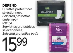 Brunet DEPEND Culottes protectrices sélectionnées, POISE Serviettes protectrices sélectionnées offer