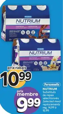 Brunet PERSONNELLE NUTRIUM Substituts de repas sélectionnés offer