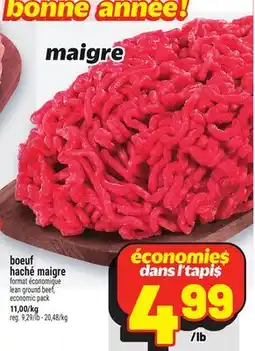 Metro BOEUF HACHÉ MAIGRE | LEAN GROUND BEEF, ECONOMIC PACK offer