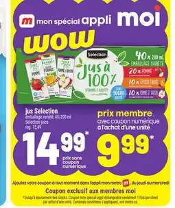 Metro JUS SELECTION | SELECTION JUICE offer