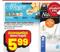 Metro PRODUIT LAITIER SANS LACTOSE NATREL | NATREL LACTOSE FREE DAIRY PRODUCT offer