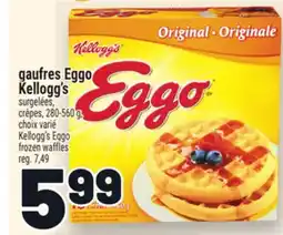 Metro GAUFRES EGGO KELLOGG'S | KELLOGG'S EGGO FROZEN WAFFLES offer
