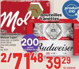 Metro BIÈRE LABATT BUDWEISER, MOLSON EXPORT | BEER offer