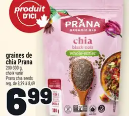 Metro GRAINES DE CHIA PRANA | PRANA CHIA SEEDS offer