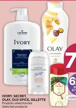 Brunet IVORY, SECRET, OLAY, OLD SPICE, GILLETTE Produits sélectionnés offer