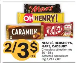 Brunet NESTLÉ, HERSHEY'S, MARS, CADBURY Chocolats sélectionnés offer