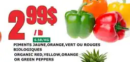 Marches Tau PIMENTS JAUNE ORANGE VERT OU ROUGES BIOLOGIQUES offer