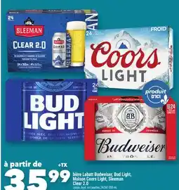 Marche Ami bière Labatt Budweiser, Bud Light, Molson Coors Light, Sleeman Clear 2.0 offer