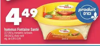 Marche Ami HUMMUS FONTAINE SANTÉ offer