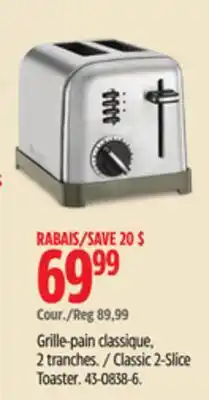 Canadian Tire Classic 2-Slice Toaster offer