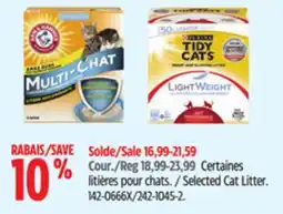 Canadian Tire Arm & Hammer Selected Cat Litter offer