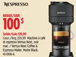 Canadian Tire Vertuo Next Coffee & Espresso Maker, Matte Black offer