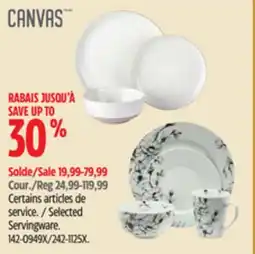 Canadian Tire Selected Servingware offer