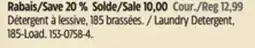 Canadian Tire Laundry Detergent, 185-Load offer
