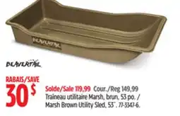 Canadian Tire BeaverTail Marsh Brown Utility Sled, 53˝ offer