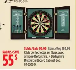 Canadian Tire Derbyshire Bristle Dartboard Cabinet Set offer