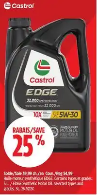 Canadian Tire Certains types et grades offer