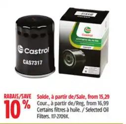 Canadian Tire Selected Oil Filters offer