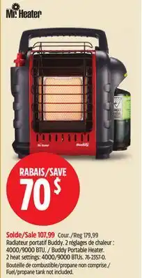 Canadian Tire Buddy Portable Heater offer