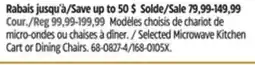 Canadian Tire Selected Microwave Kitchen Cart or Dining Chairs offer