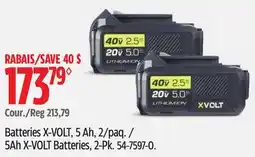 Canadian Tire Maximum 5Ah X-VOLT Batteries, 2-Pk offer