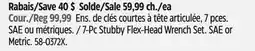 Canadian Tire 7-Pc Stubby Flex-Head Wrench Set offer