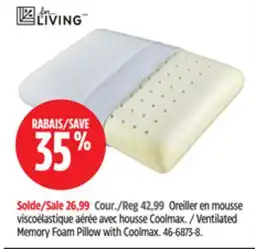 Canadian Tire Ventilated Memory Foam Pillow with Coolmax offer
