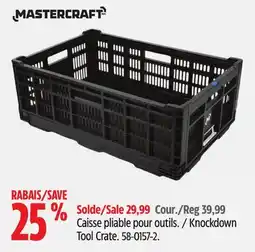 Canadian Tire Mastercraft Knockdown Tool Crate offer